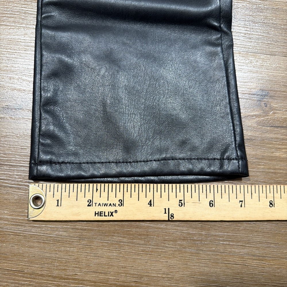 MOTHER The Insider Ankle Wax On Wax Off Woman's Size 25 Faux Vegan Leather Black - Picture 13 of 16